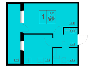 Белозерская, 26 Пермь — планировка 1