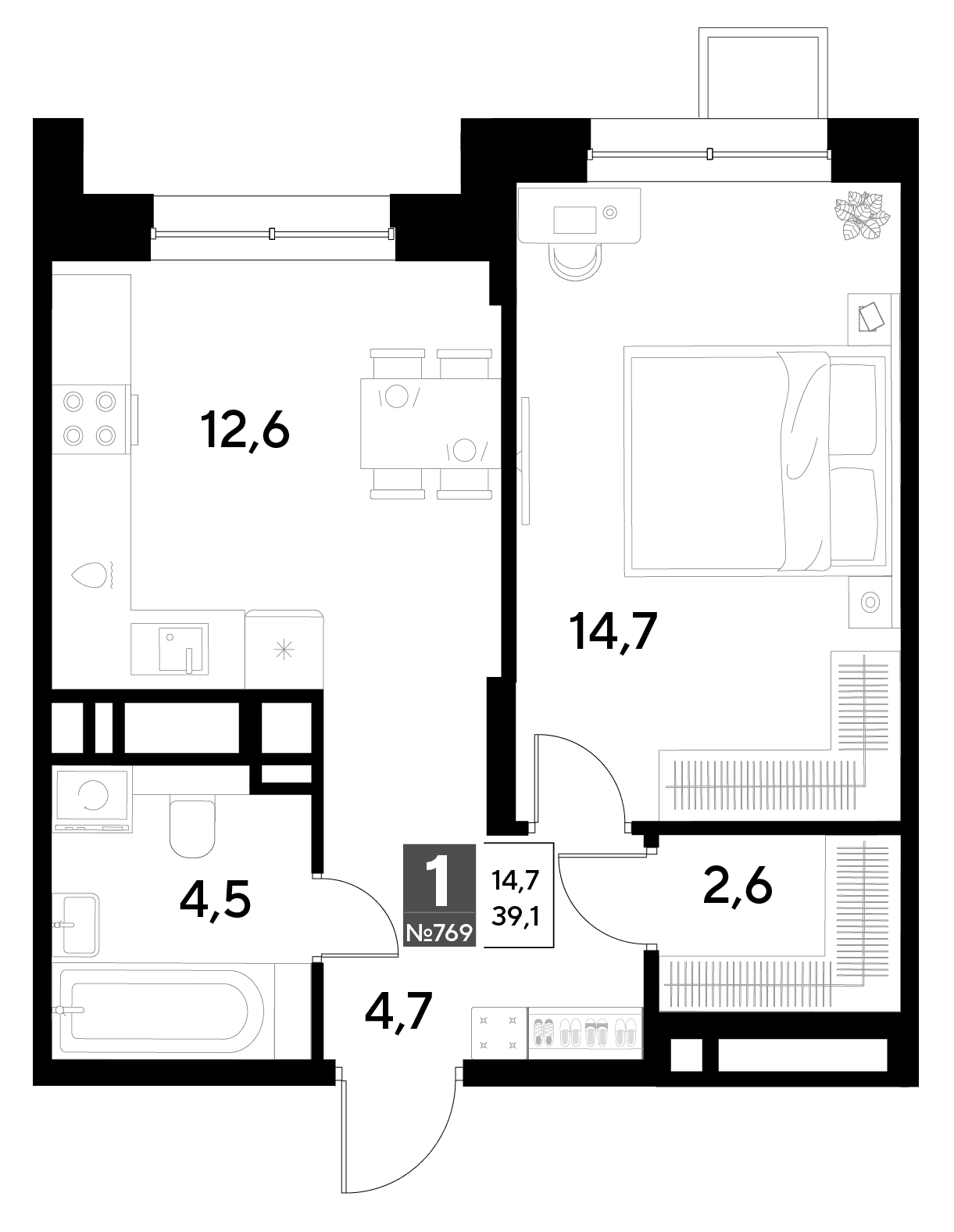 Снегири Омск — планировка 1
