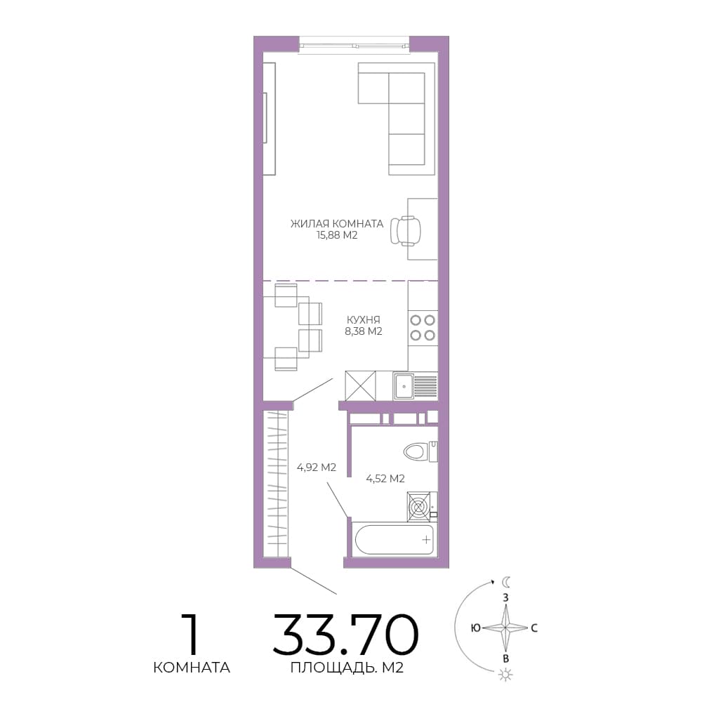 Жилой комплекс «Чаадаев» Пенза — планировка 1