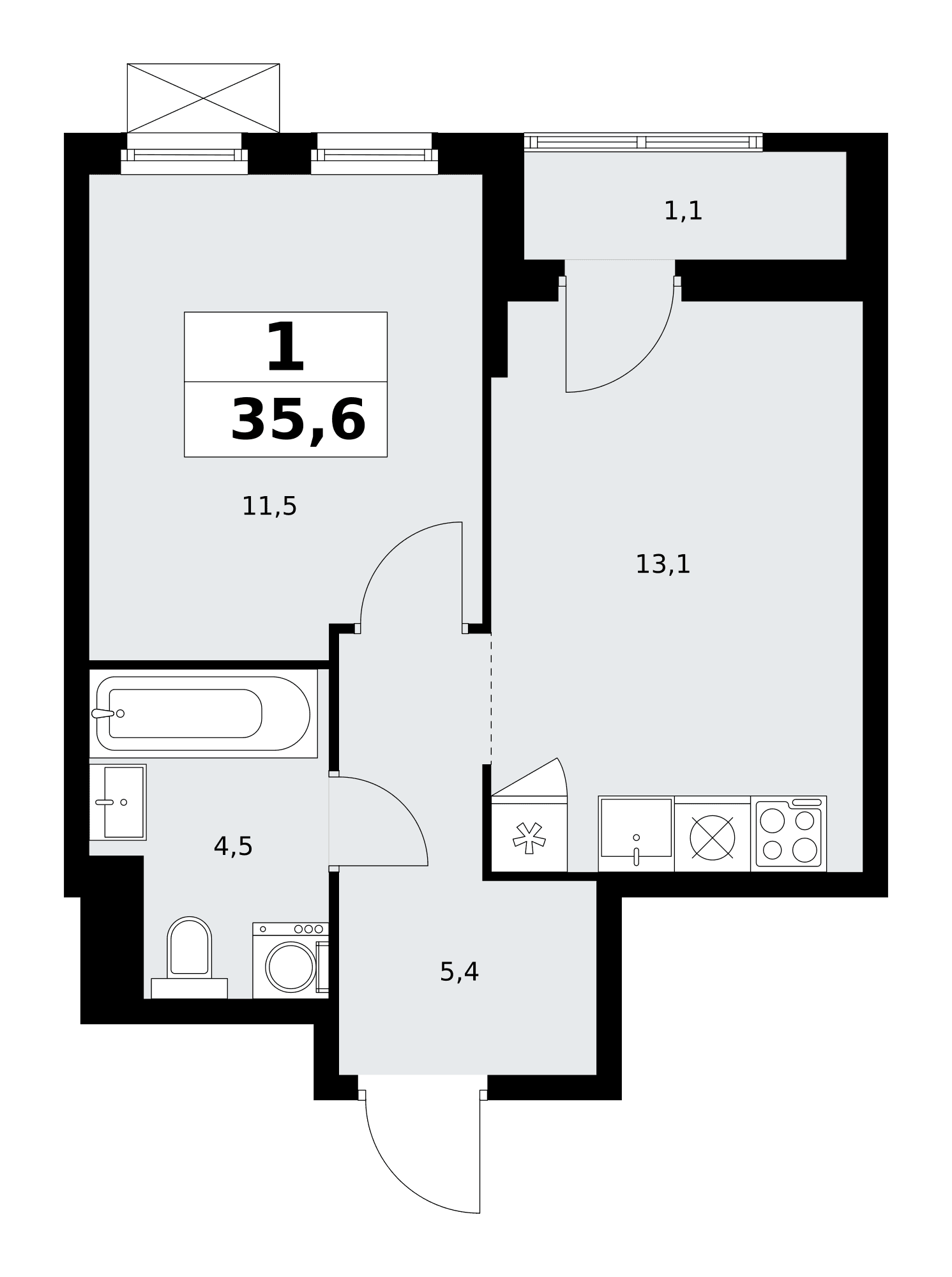 Дзен-кварталы Москва — планировка Студия