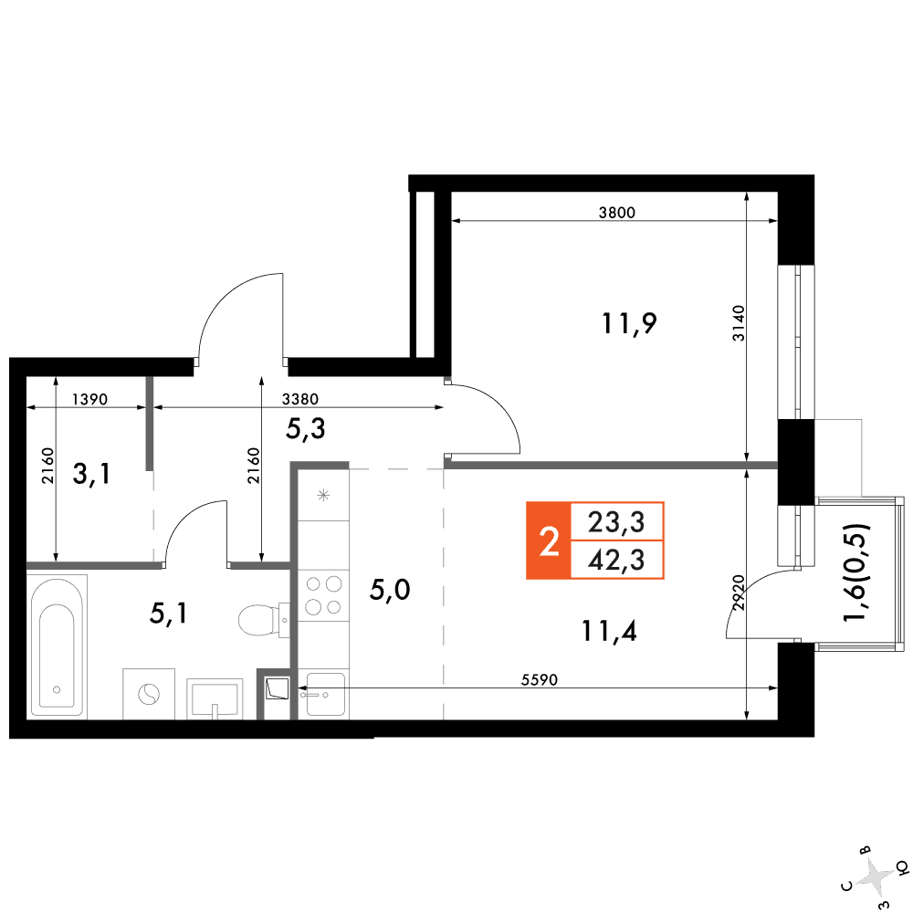 Флагман Владивосток Владивосток — планировка 2