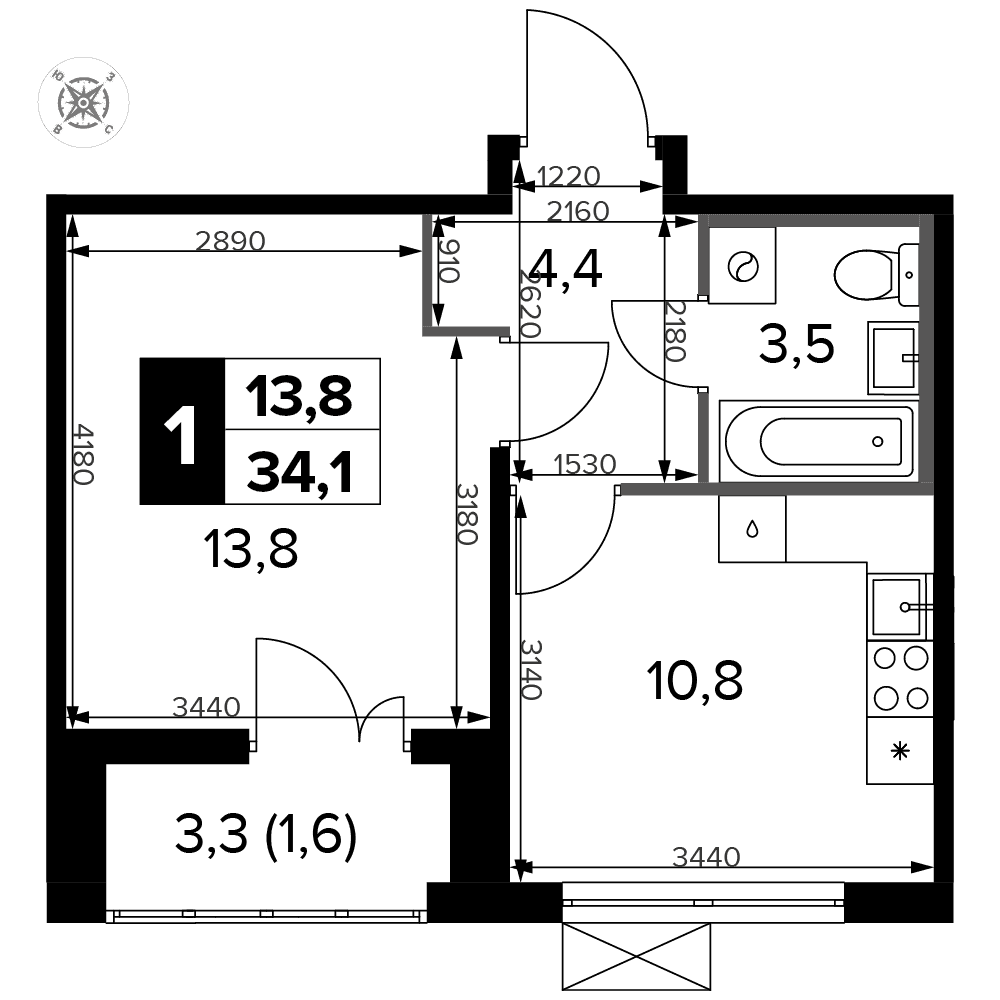 1-й Ленинградский Москва — планировка 1