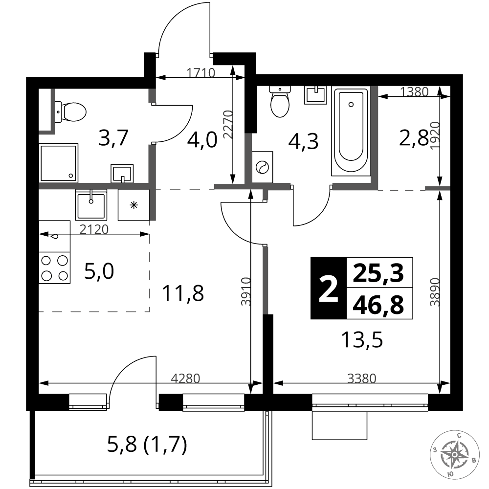 1-й Ясеневский Москва — планировка 2