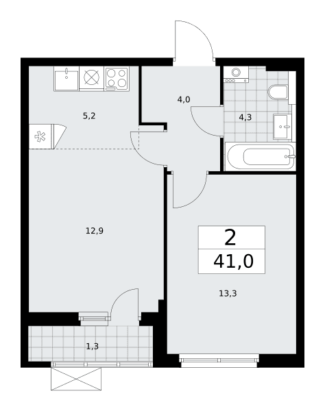 Бунинские кварталы Москва — планировка Студия