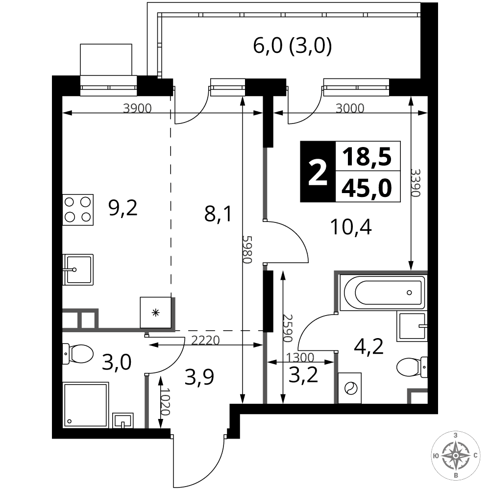 1-й Саларьевский Москва — планировка 2
