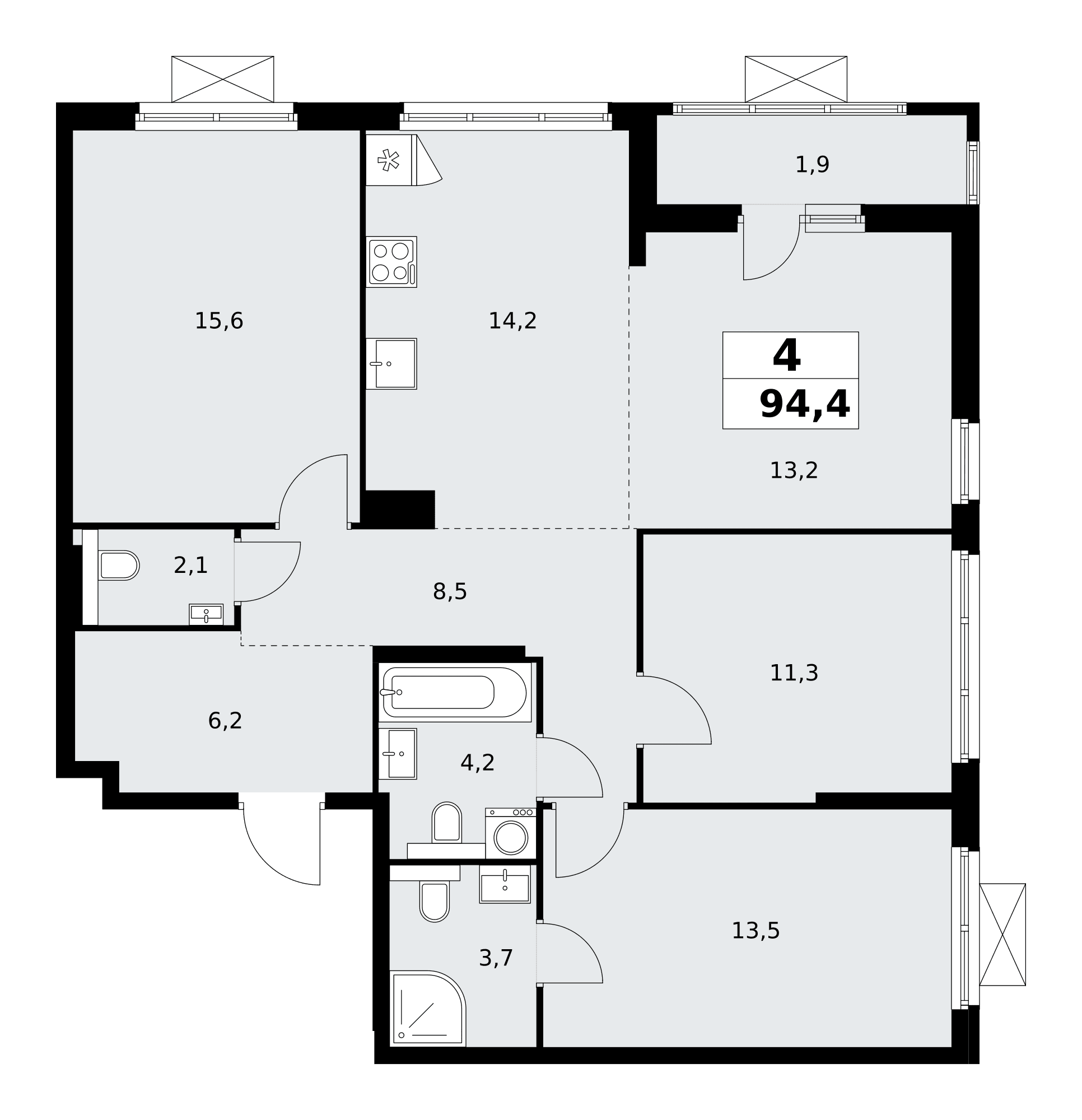 Бунинские кварталы Москва — планировка Студия