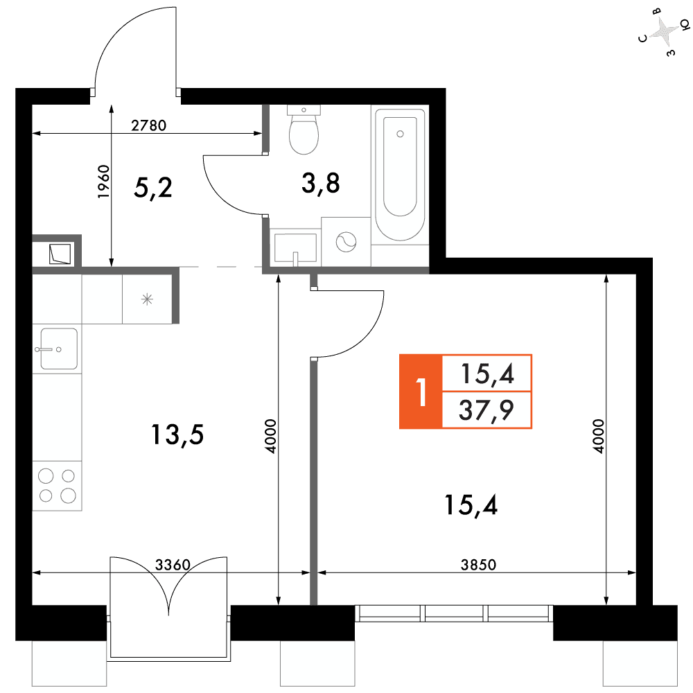 Флагман Владивосток Владивосток — планировка 1