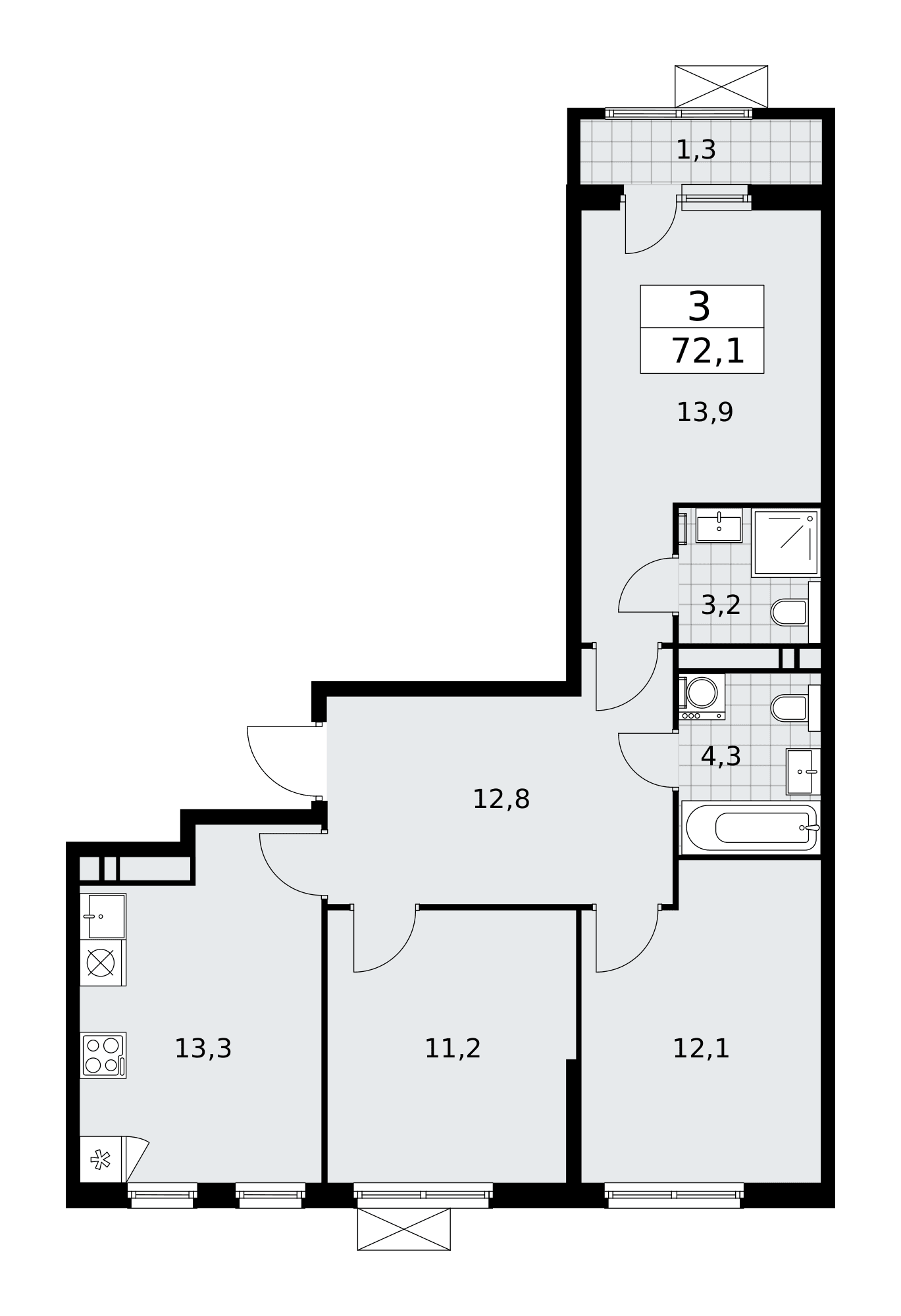 Прокшино Москва — планировка Студия