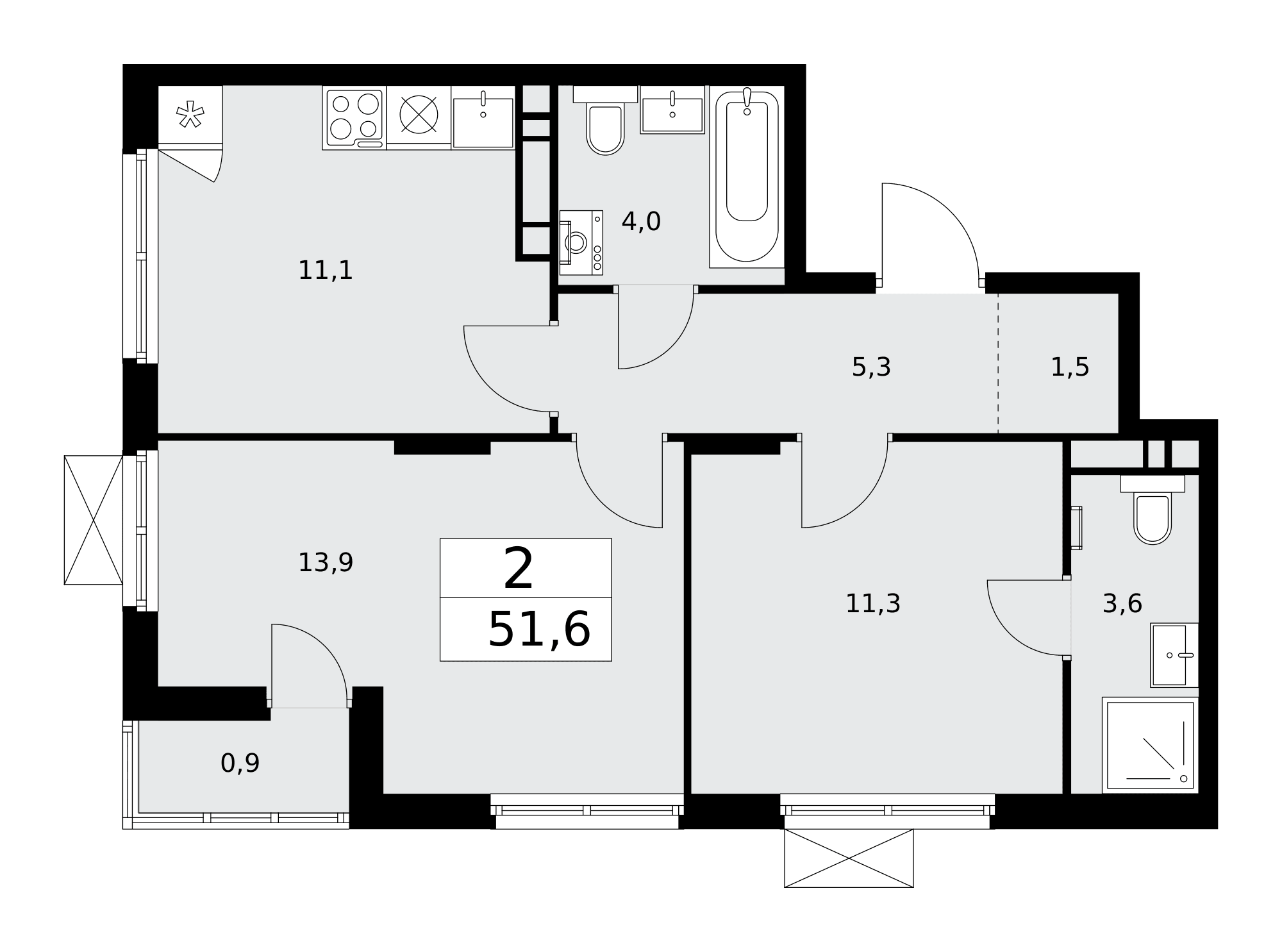Деснаречье Москва — планировка Студия