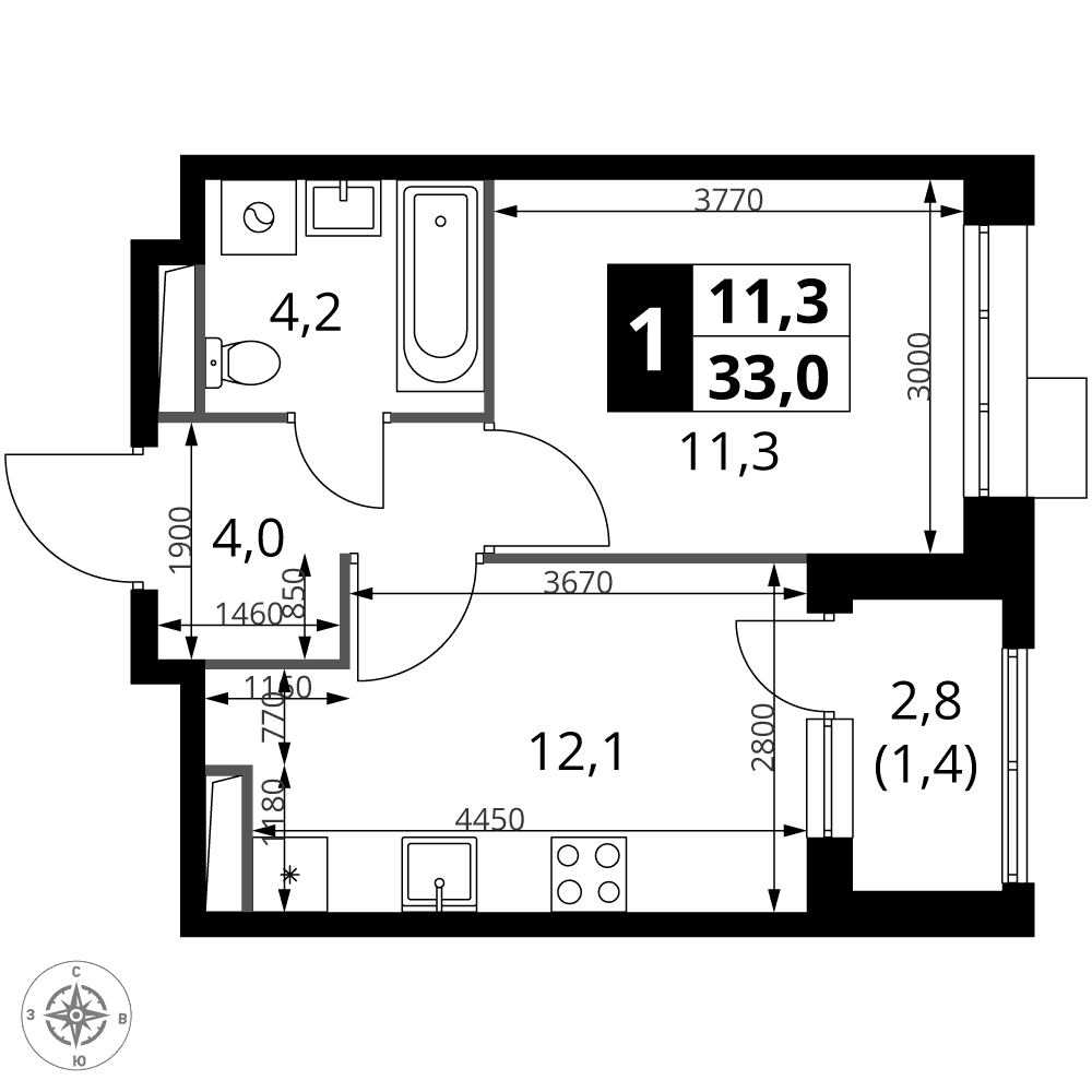 1-й Саларьевский Москва — планировка 1