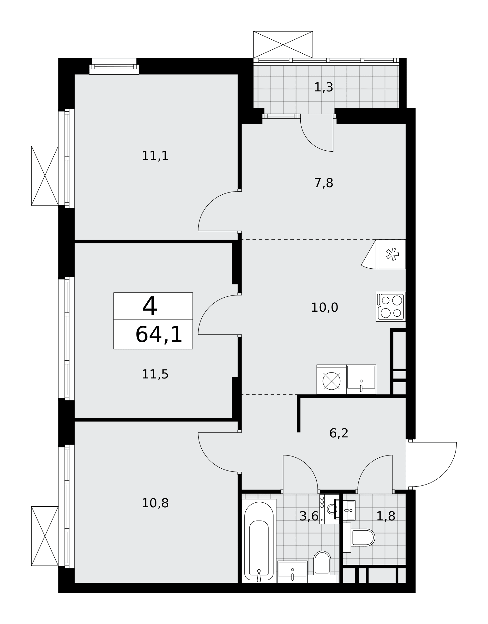 Деснаречье Москва — планировка Студия