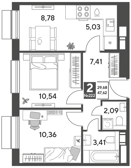 Публицист Пушкино — планировка 2