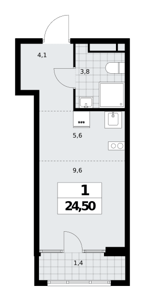 Дом на Зорге Москва — планировка 1