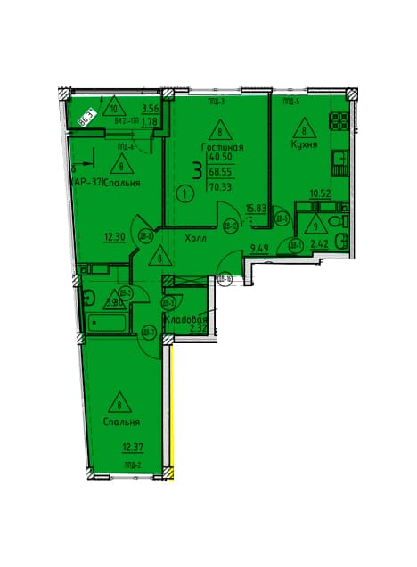 Арбековская Застава Пенза — планировка 3