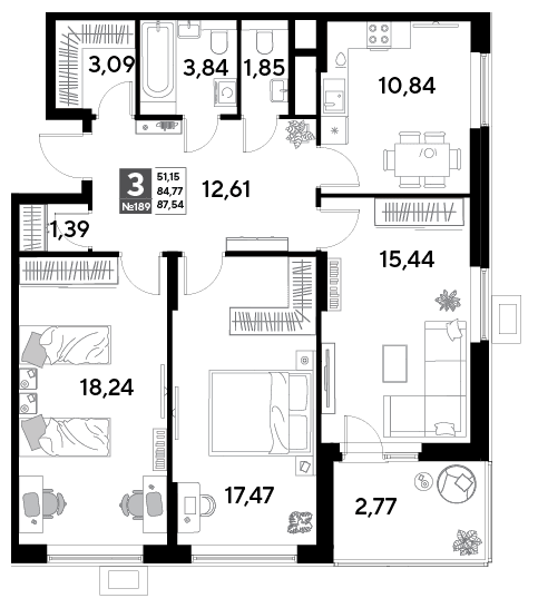 EVO Реутов — планировка 3