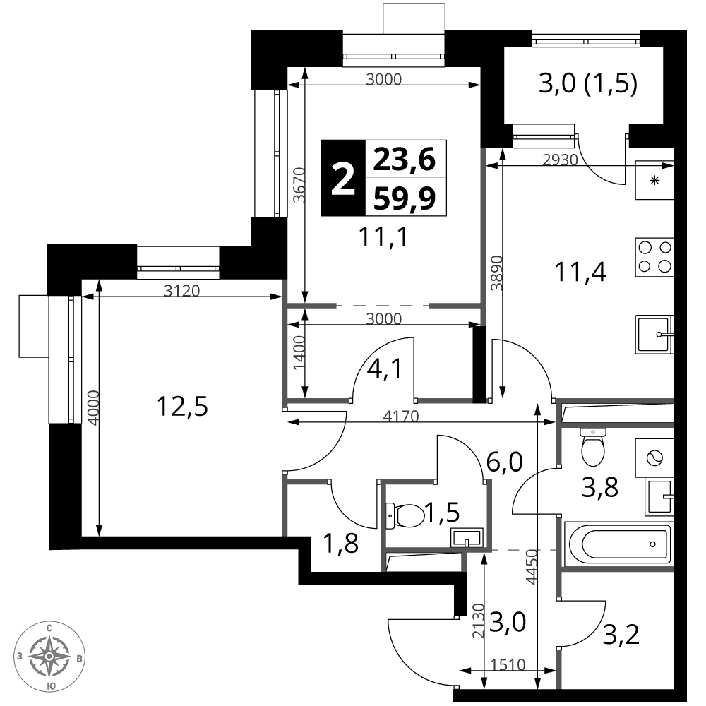 1-й Саларьевский Москва — планировка 2