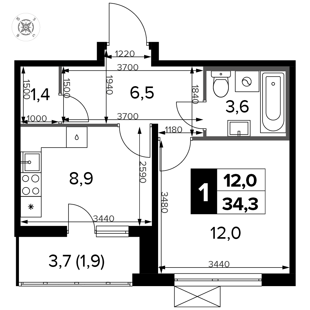 1-й Ленинградский Москва — планировка 1