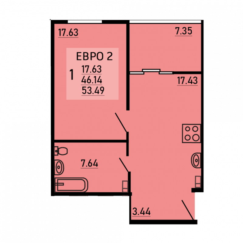 Парус Липецк — планировка 1