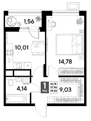 EVO Реутов — планировка 1