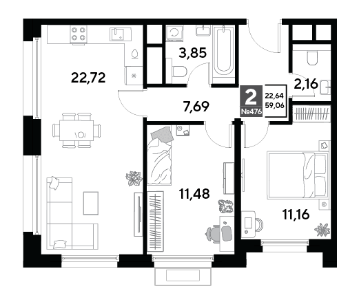 EVO Реутов — планировка 2