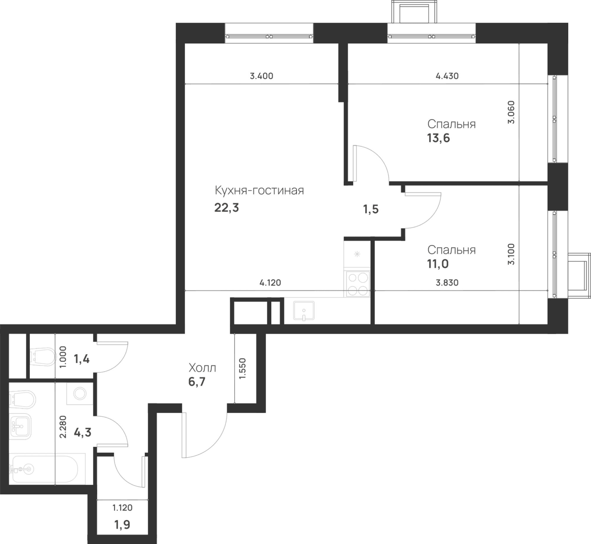 Foreville Москва — планировка 2