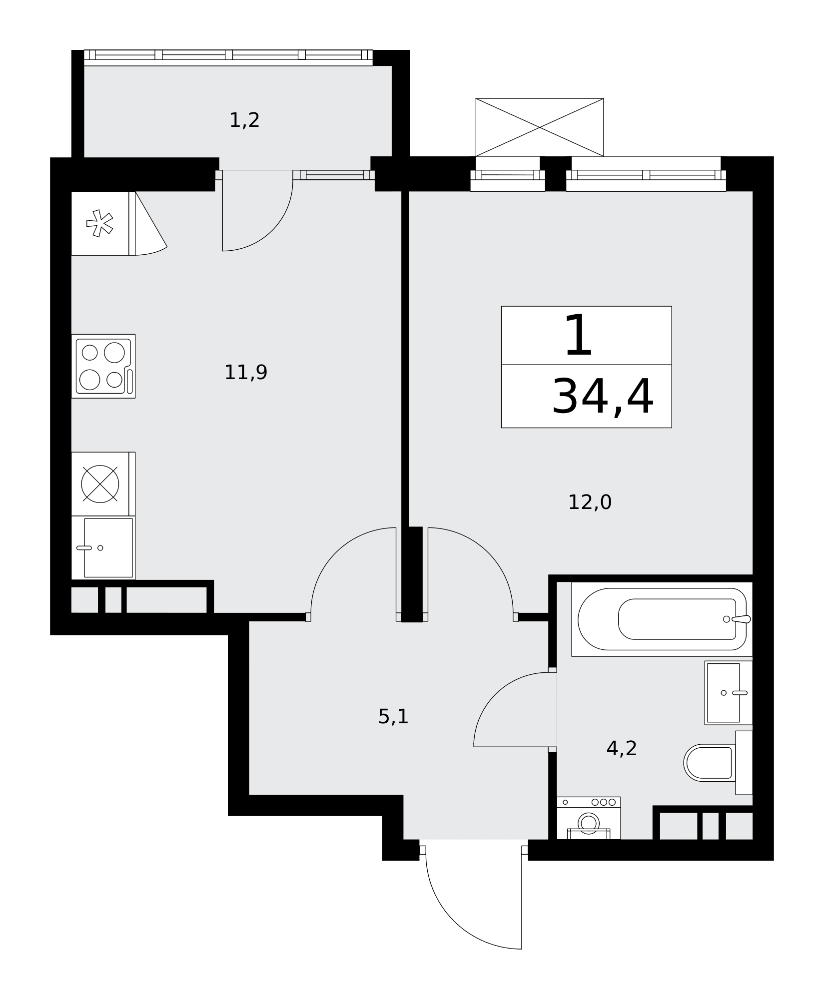 Деснаречье Москва — планировка Студия