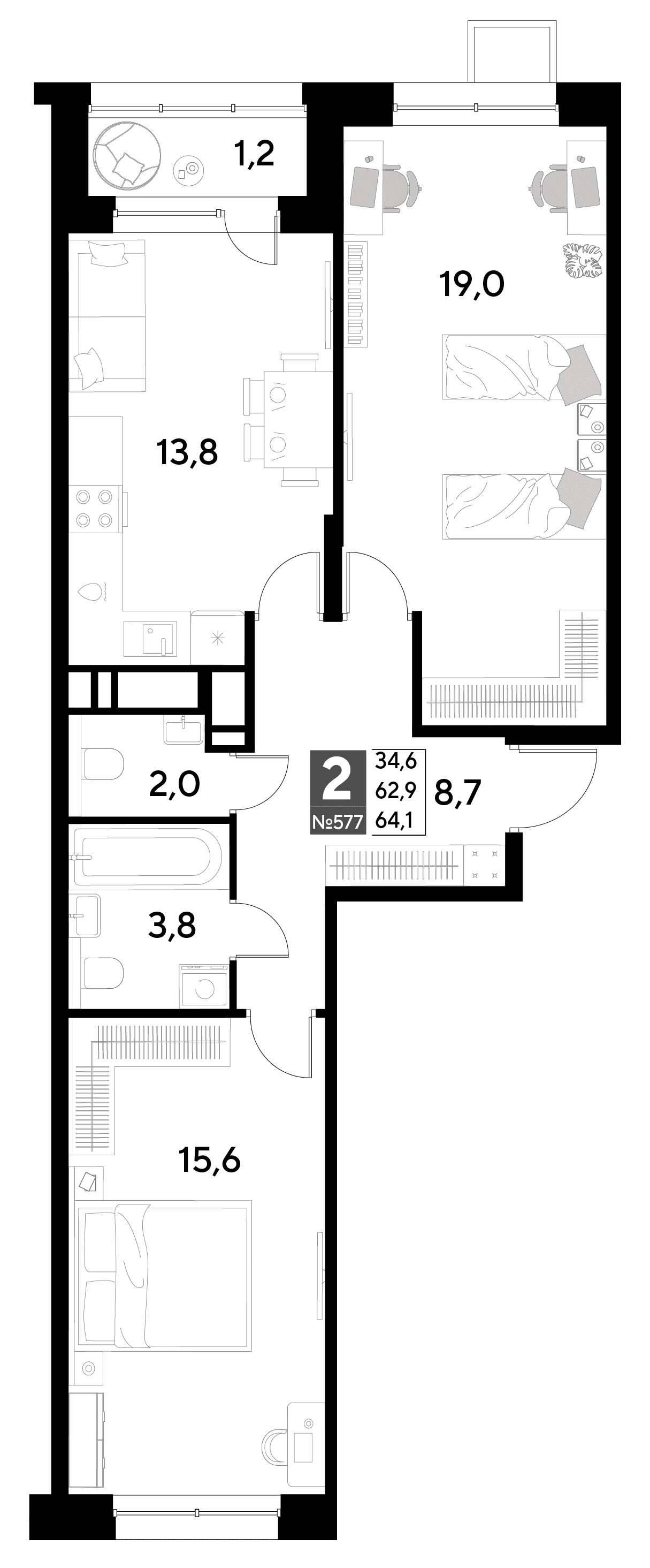 Снегири Омск — планировка 2