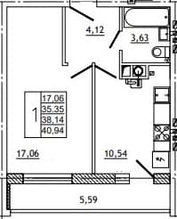 Нахимова Смоленск — планировка 1