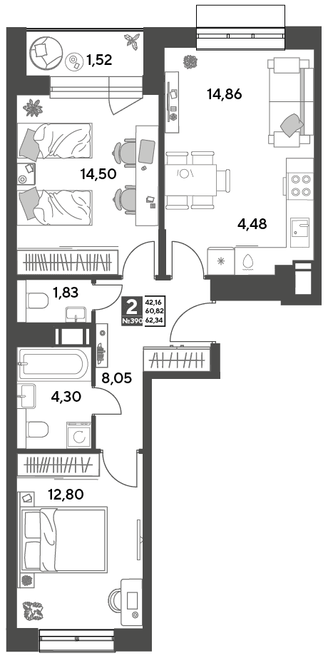 Публицист Пушкино — планировка 2