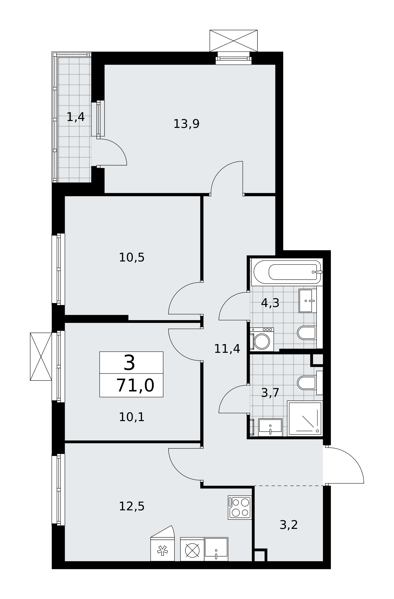 Прокшино Москва — планировка Студия