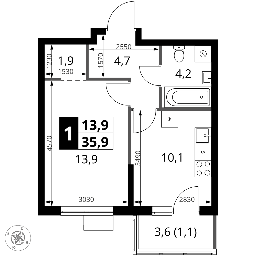 1-й Ясеневский Москва — планировка 1