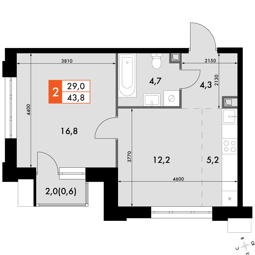Флагман Владивосток Владивосток — планировка 2