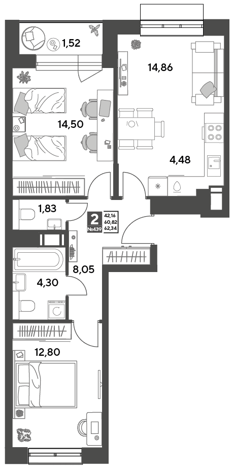 Публицист Пушкино — планировка 2
