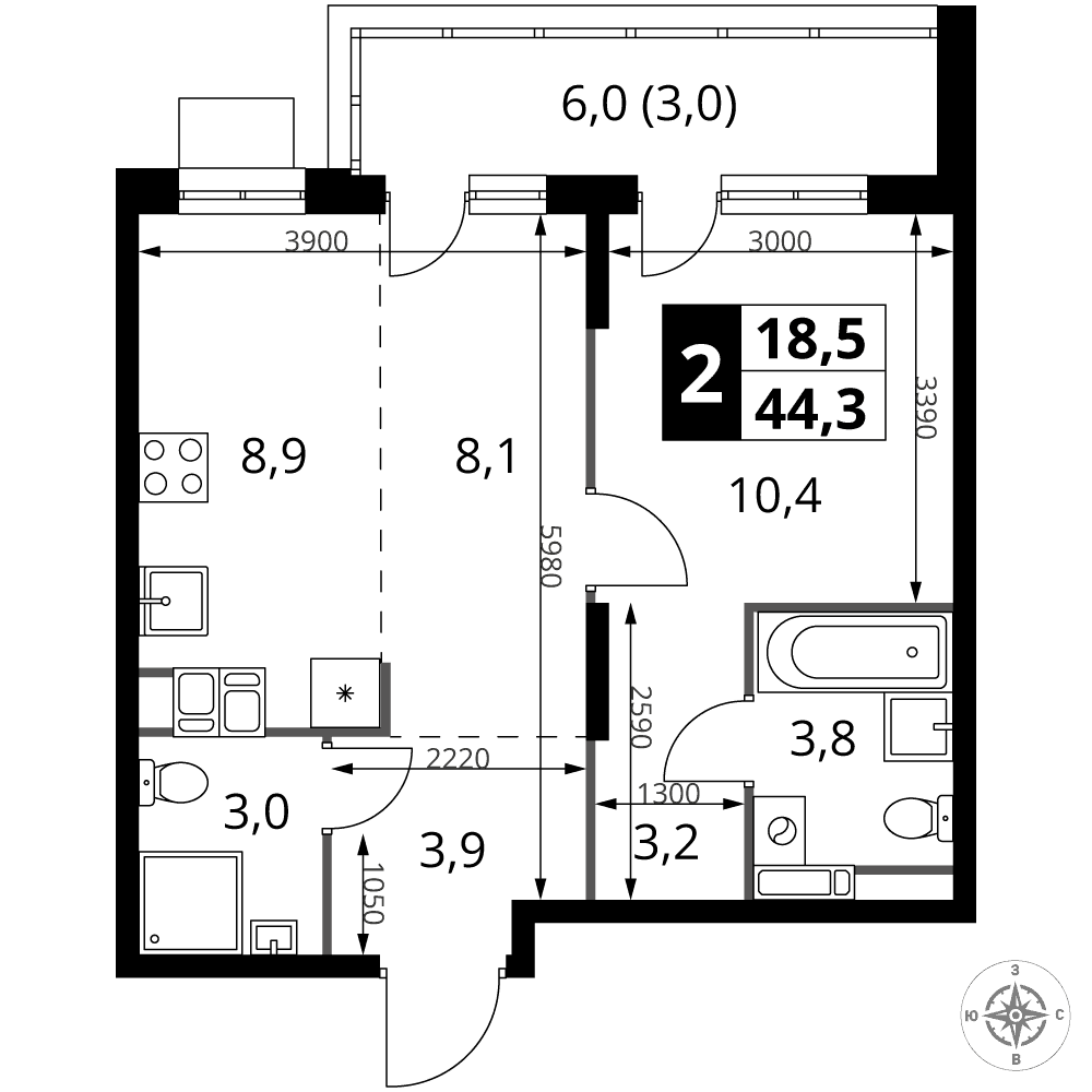 1-й Саларьевский Москва — планировка 2