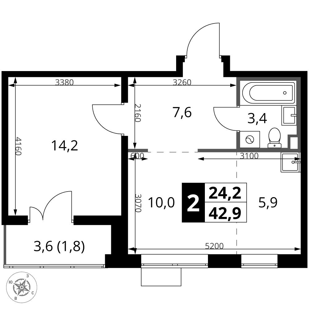 1-й Саларьевский Москва — планировка 2