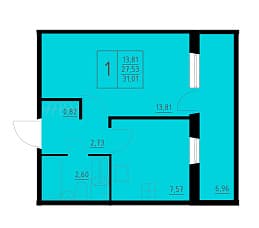 Белозерская, 26 Пермь — планировка 1