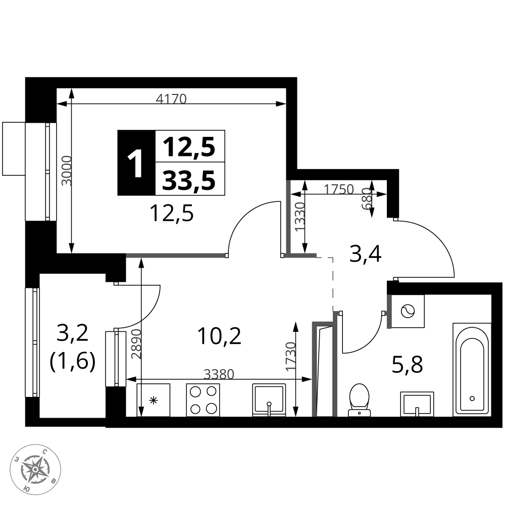 1-й Саларьевский Москва — планировка 1