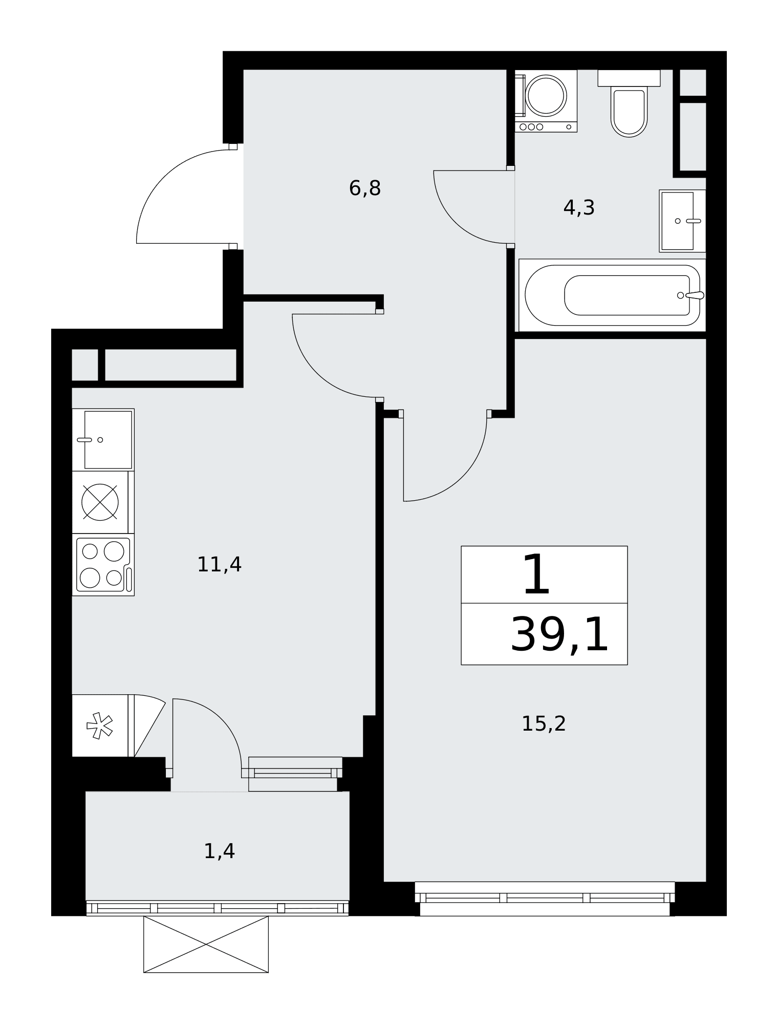 Прокшино Москва — планировка Студия