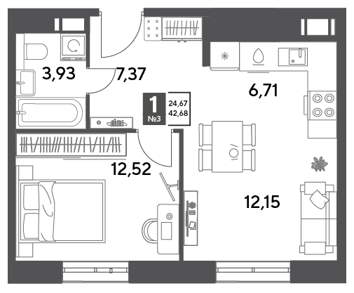 Публицист Пушкино — планировка 1