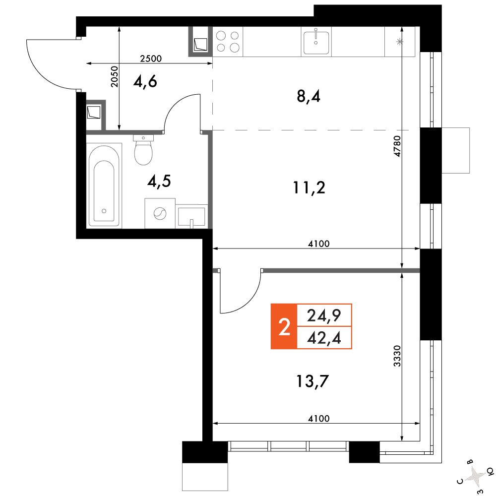 Флагман Владивосток Владивосток — планировка 2