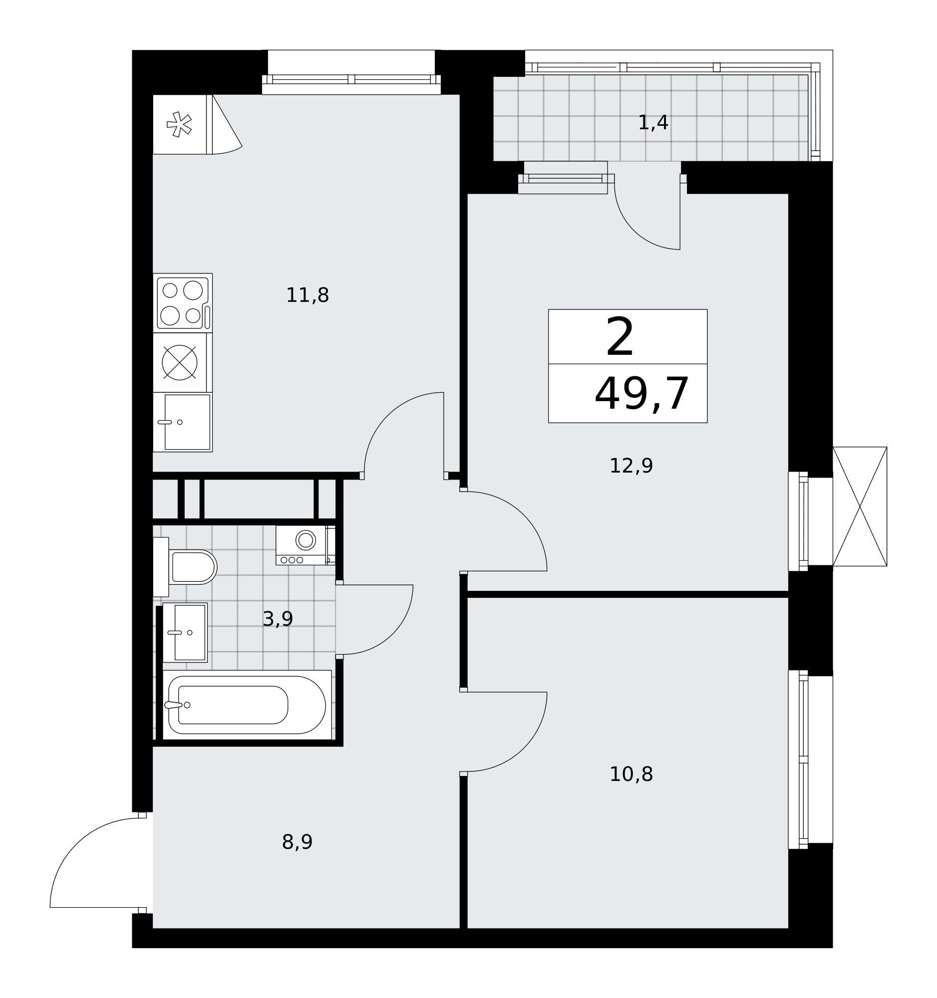 Скандинавия Москва — планировка Студия