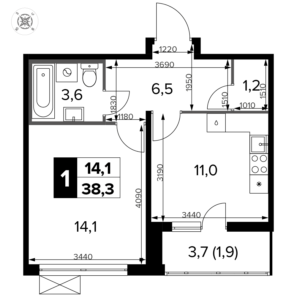 1-й Ленинградский Москва — планировка 1
