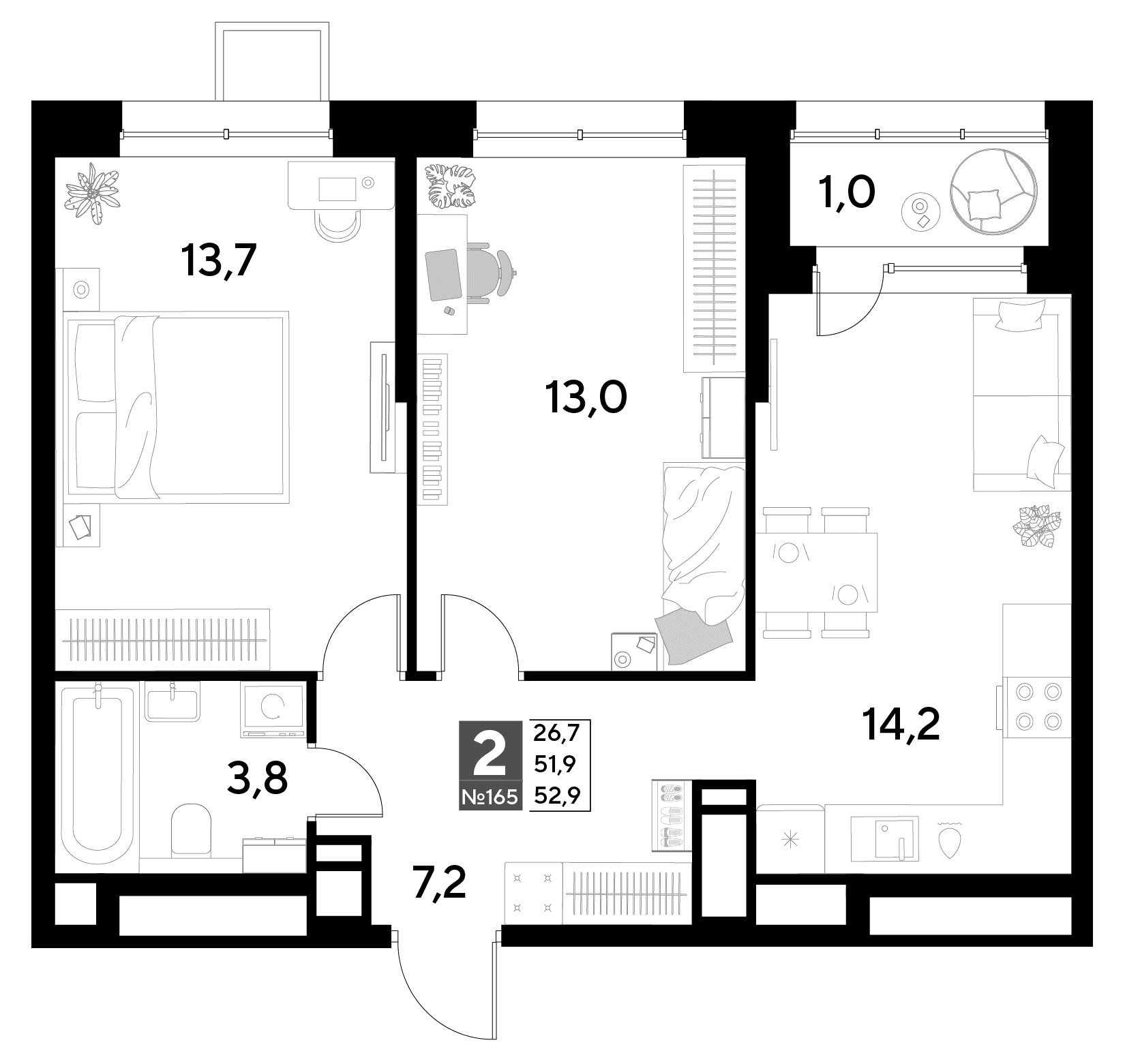 Снегири Омск — планировка 2