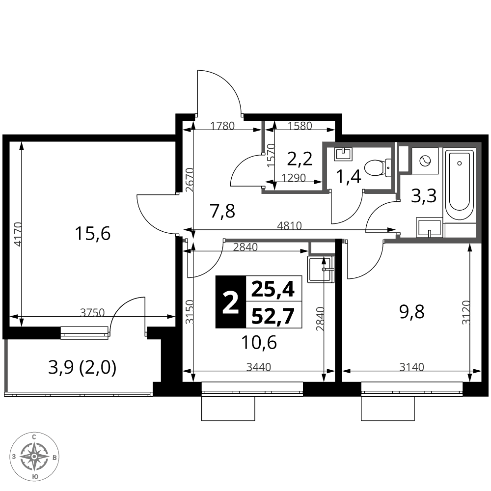 1-й Саларьевский Москва — планировка 2