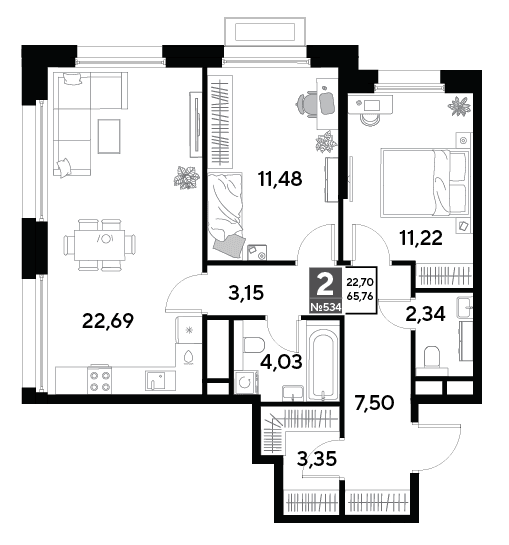 EVO Реутов — планировка 2