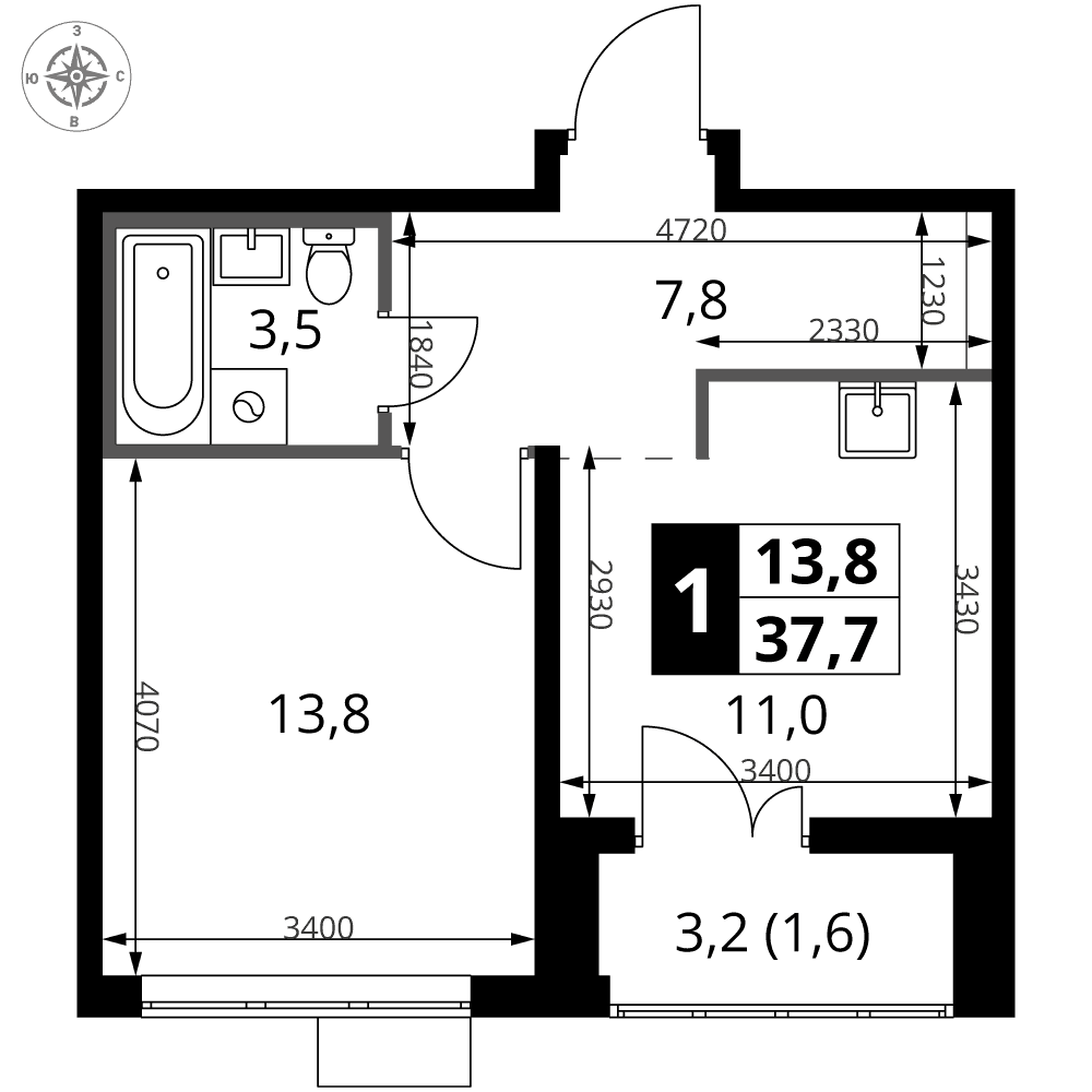 1-й Саларьевский Москва — планировка 1