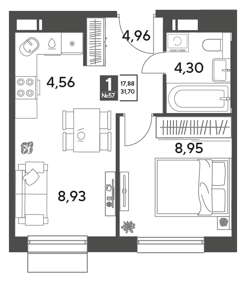 Публицист Пушкино — планировка 1