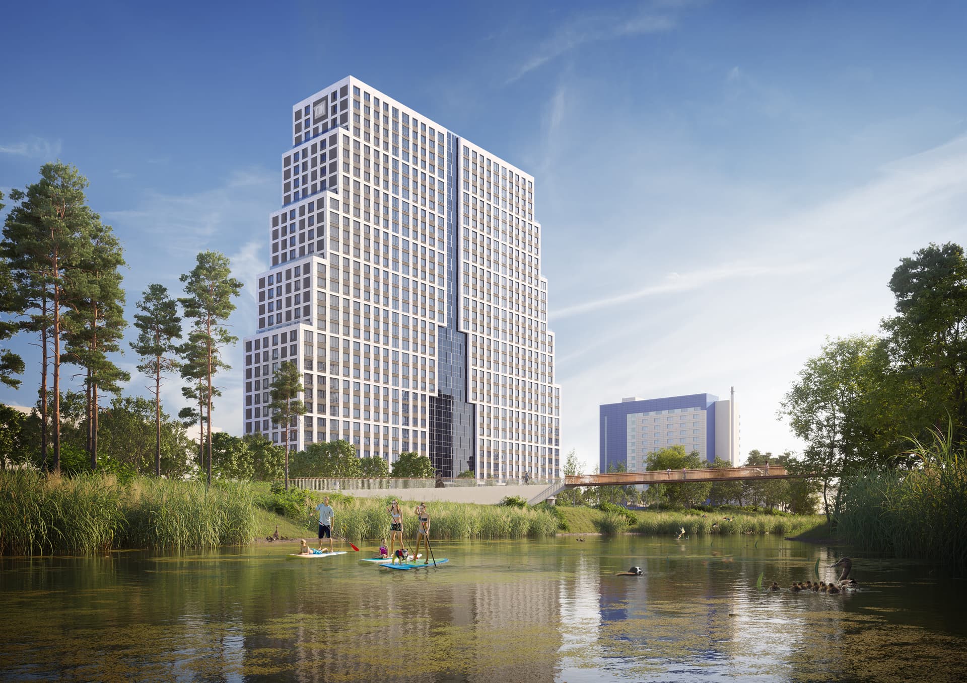 Река. Дом на набережной Екатеринбург — фото 1