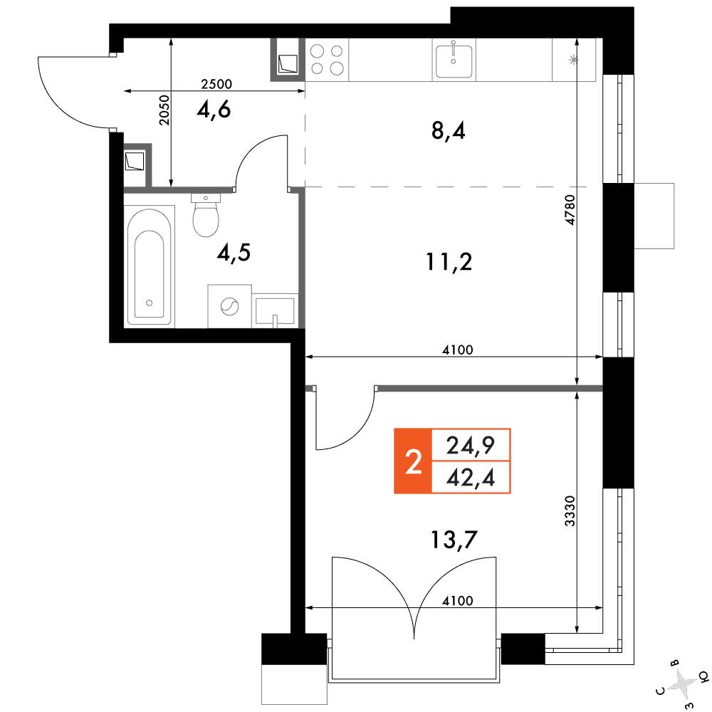 Флагман Владивосток Владивосток — планировка 2