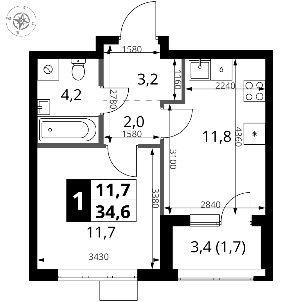 1-й Ясеневский Москва — планировка 1